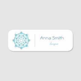 Etnisk turkoise Mandala Namnbricka