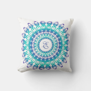 Etnisk turkos Mandala Kudde