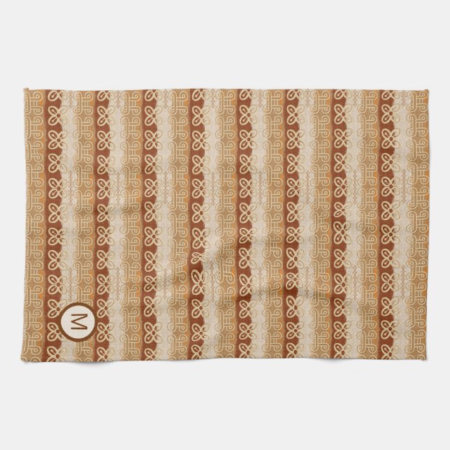 Etniska afrikanska Adinkra symboler Kökshandduk (Horisontell)