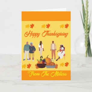 ETNISKA AFROAMERIKANSKA TACKSÄGELSEKORT KORT