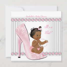 Etniska babyskor Rosa Pearl High Heel Shoes Inbjudningar