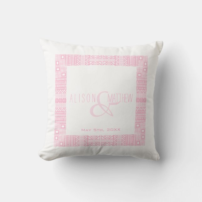 Etniska Boho-chicen Personlig Bröllop Pillow 1 Kudde (Framsida)