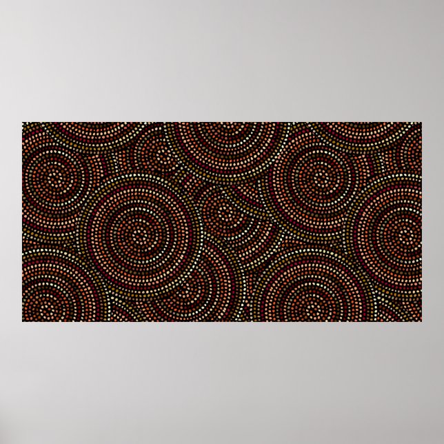 Etniska boho sömlös mönster in african stil on b poster (Framsidan)