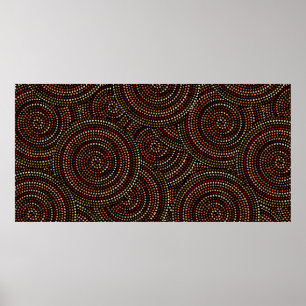 Etniska boho sömlös mönster in african stil on poster