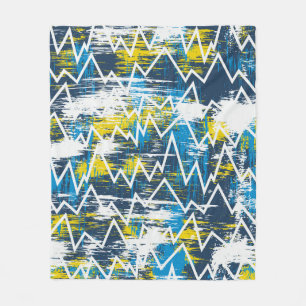 Etniska boho Sömlös mönster. Zigzag mönster. Scri Fleecefilt