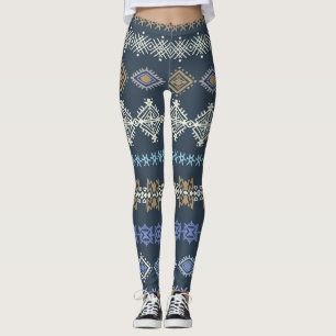 Etniska boho: stamkonst sömlös. leggings
