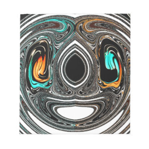 Etniska Doodle Zebra-texturerad utskrift Anteckningsblock