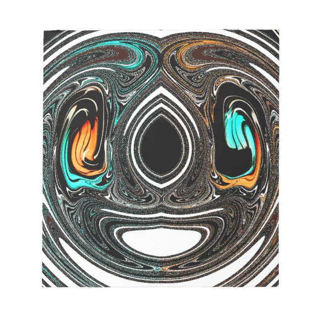 Etniska Doodle Zebra-texturerad utskrift Anteckningsblock (Framsida)