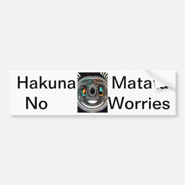 Etniska Doodle Zebra-texturerad utskrift Bildekal (Framsidan)