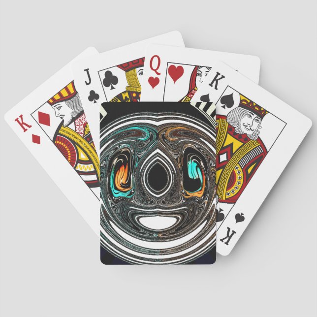 Etniska Doodle Zebra-texturerad utskrift Casinokort (Baksidan)