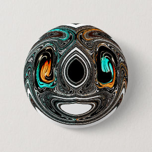 Etniska Doodle Zebra-texturerad utskrift Knapp