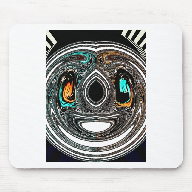 Etniska Doodle Zebra-texturerad utskrift Musmatta (Framsidan)