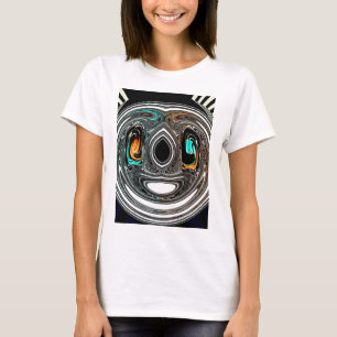 Etniska Doodle Zebra-texturerad utskrift T Shirt