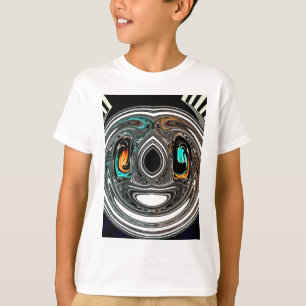 Etniska Doodle Zebra-texturerad utskrift Tee