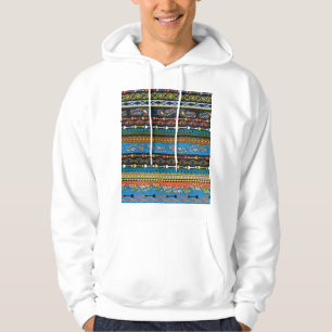 Etniska fjädrar: Embroidery Boho-Chicen Hoodie