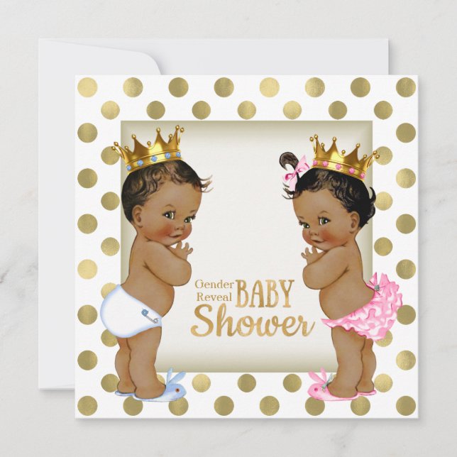 Etniska Genderna Visa babyskor Inbjudningar (Framsida)