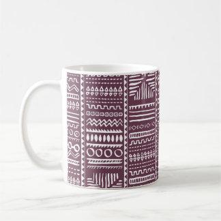 Etniska hand plockade mönster: vintage stil kaffemugg
