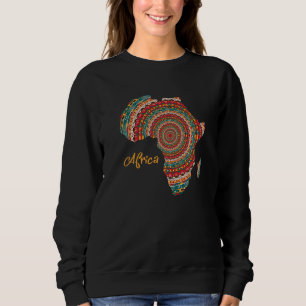 Etniska Karta av Afrika Färgfull afrikansk kontine T Shirt