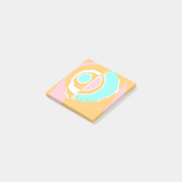 Etniska kretsen i Sunrise - Rosa Orange Spearmint Post-it Block