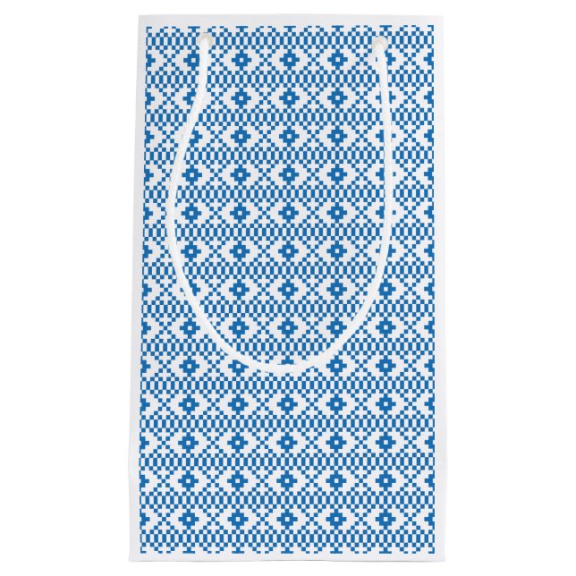 Etniska lettiska, blå och vita stamfolkkonst (Framsidan)