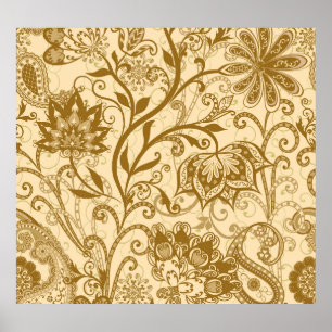 Etniska mandalas: Indiska Stil Mönster Poster