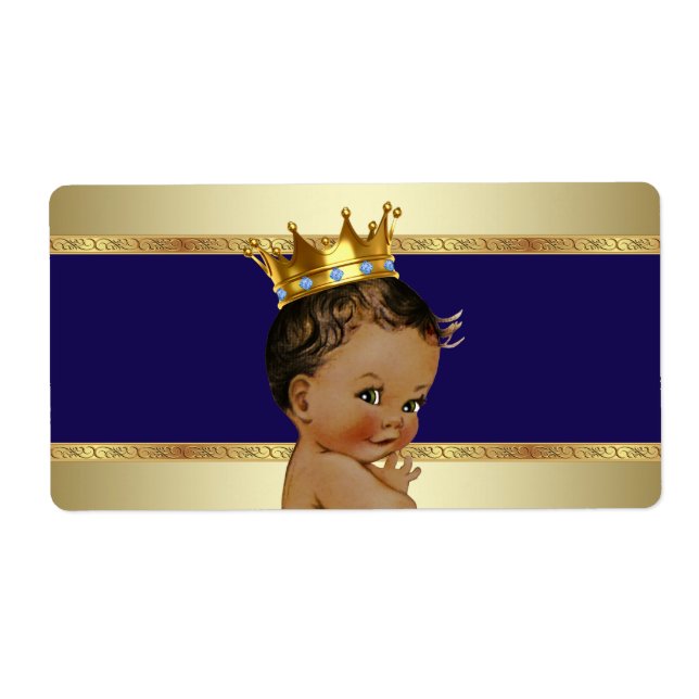 Etniska prins Boy Shower-Vattenflaska etikett Fraktsedel (Framsidan)