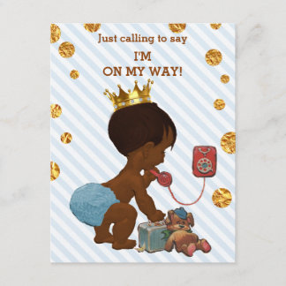 Etniska prins på Mobila Rand dots Baby Shower Inbjudningar