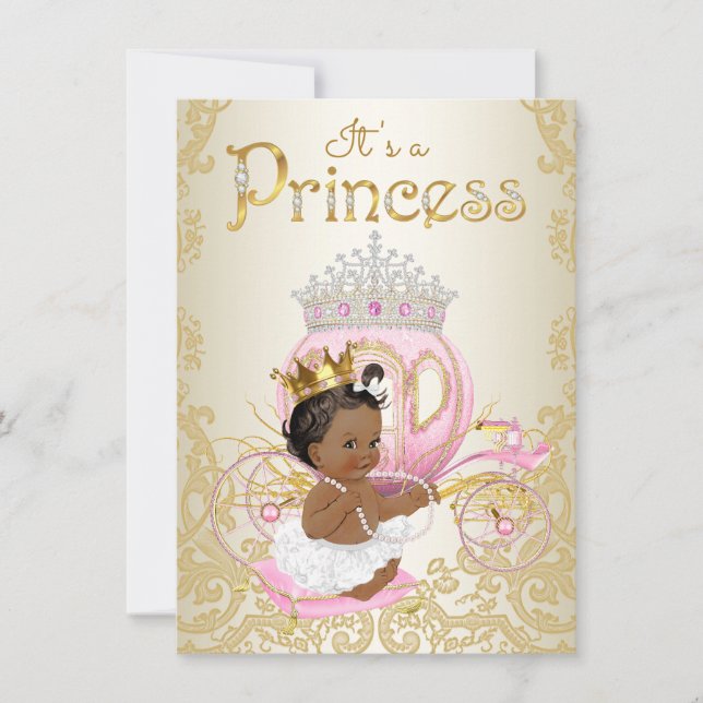 Etniska prinsessa Baby Shower-inbjudningar Inbjudningar (Framsida)