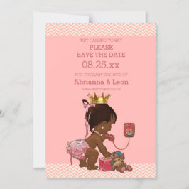 Etniska prinsessan på Mobil rädda datumknovroner Magnetisk Inbjudningskort