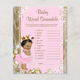 Etniska prinsessan Tutu Baby Shower Games