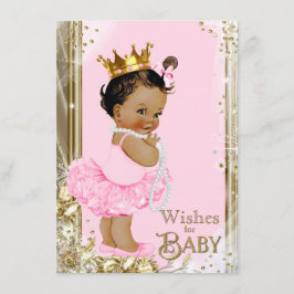 Etniska prinsessan Tutu Pearls Önskemål för Baby Rådkort