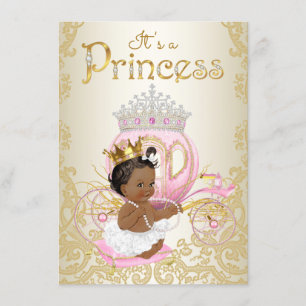 Etniska prinsessans baby shower-inbjudningar inbjudningar