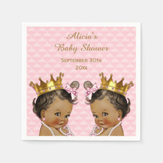 Etniska prinsessans Twillingar Quilted Baby Shower Pappersservett