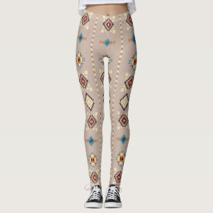 Etniska: sömlösa stammar mönster leggings