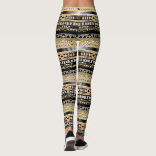 Etniska , stamma, prydnadsväxter leggings