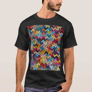 Etniska stammar Embroiderade geometriska T Shirt