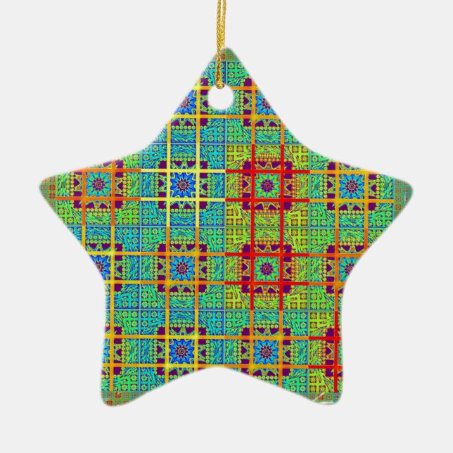 Etniska stammar mönster.jpg julgransprydnad keramik (Framsidan)