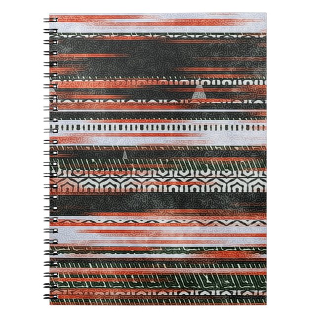 Etniska stammar rand: matta design. anteckningsbok (Framsidan)