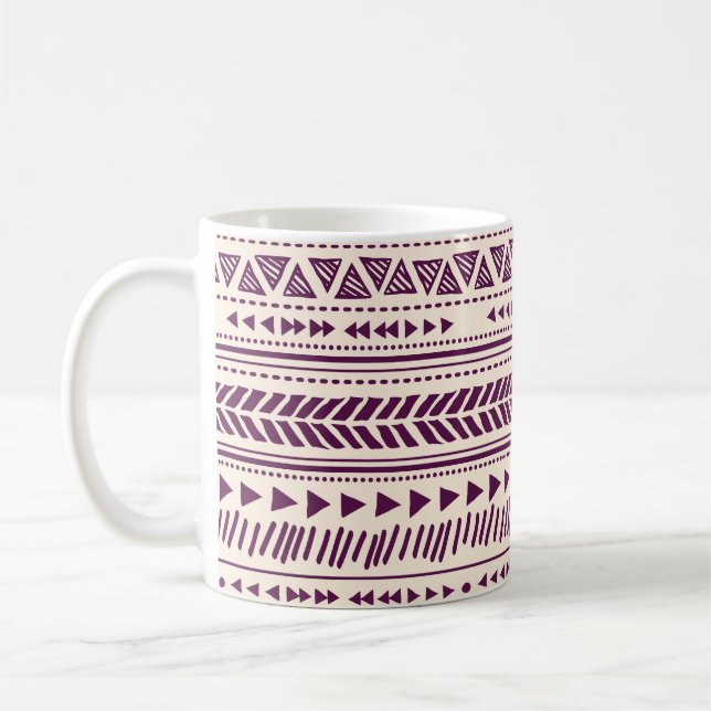 Etniska stammar: sömlös geometrisk mönster. kaffemugg (Vänster)