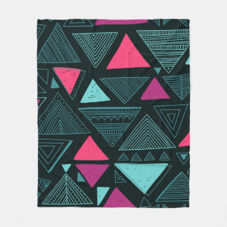 Etniska stammen Boho: Doodle Vintage. Fleecefilt