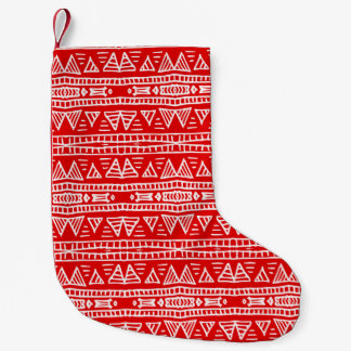 Etniska stammotifs Stripe Mönster Liten Julstrumpa