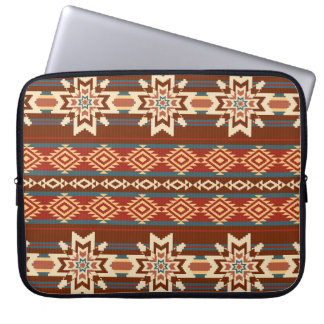 Etniska textilstjärnor: Abstrakt Mönster. Laptop Fodral