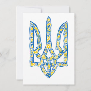 Etniska ukrainska nationella emblemet trident tryz
