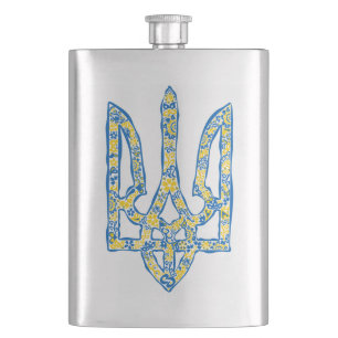 Etniska ukrainska nationella emblemet trident tryz fickplunta