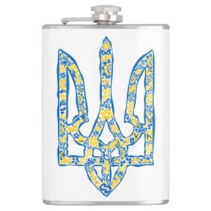 Etniska ukrainska nationella emblemet trident tryz fickplunta