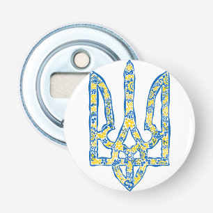 Etniska ukrainska nationella emblemet trident tryz flasköppnare