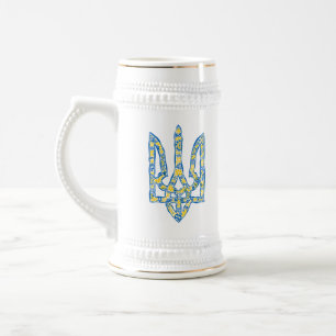 Etniska ukrainska nationella emblemet trident tryz sejdel