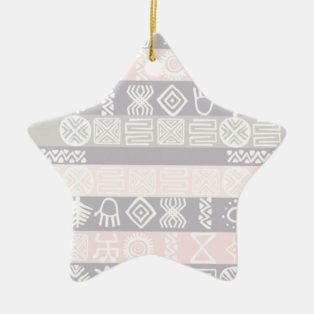 Etniskt afrikanskt Boho Design Star Ornament (Framsidan)