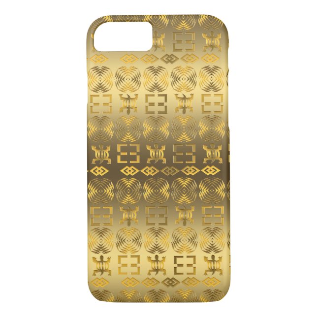 Etniskt afrikanskt mönster med Adinkra simbols Case-Mate iPhone Skal (Baksida)