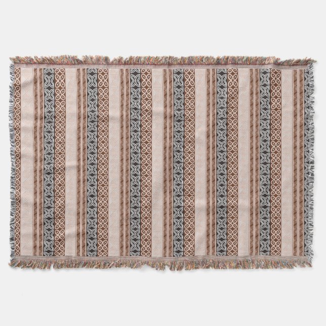 Etniskt afrikanskt mönster med Adinkra simbols Filt (Framsidan)